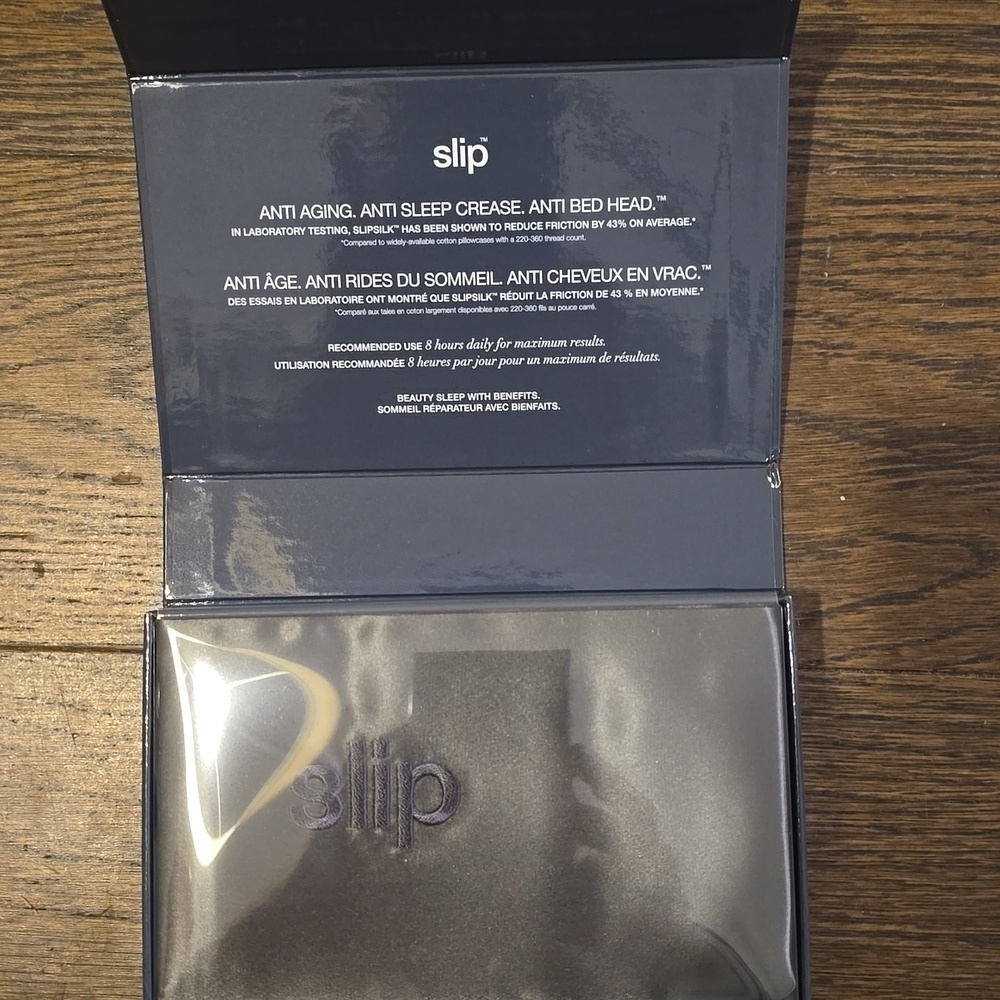 ❤️BUY 2 GET 1 FREE  Slip 100% Pure Silk Pillowcase,Queen,Retail $115.00,Charcoal - Picture 9 of 10